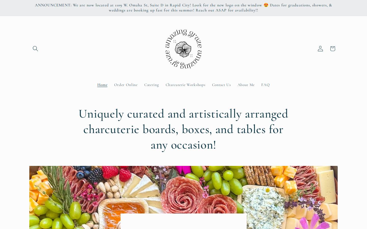 amazinggrazebh.com homepage screenshot