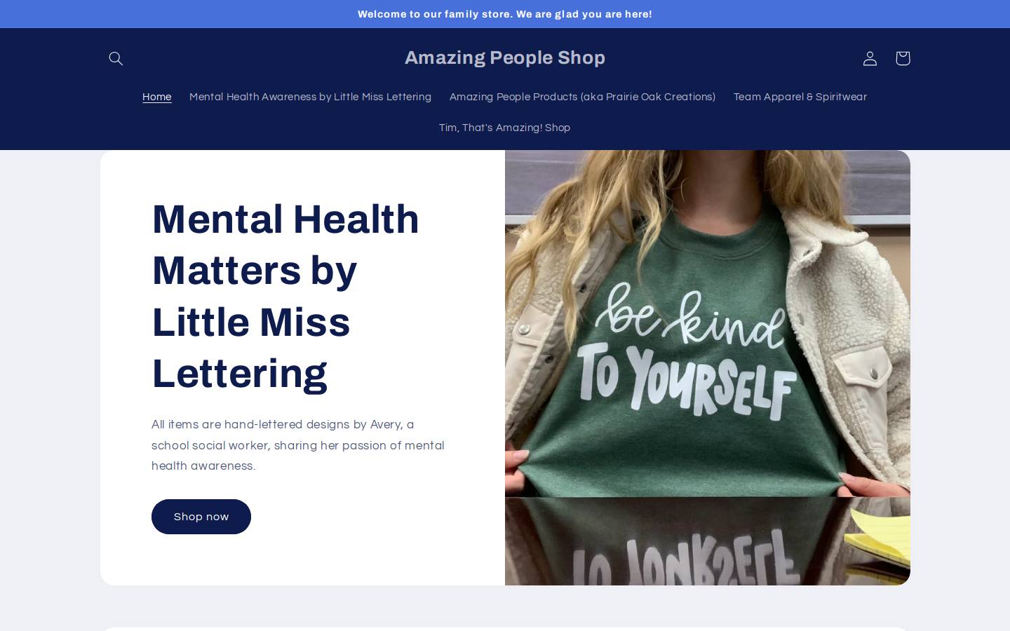 amazingpeopleshop.com homepage screenshot
