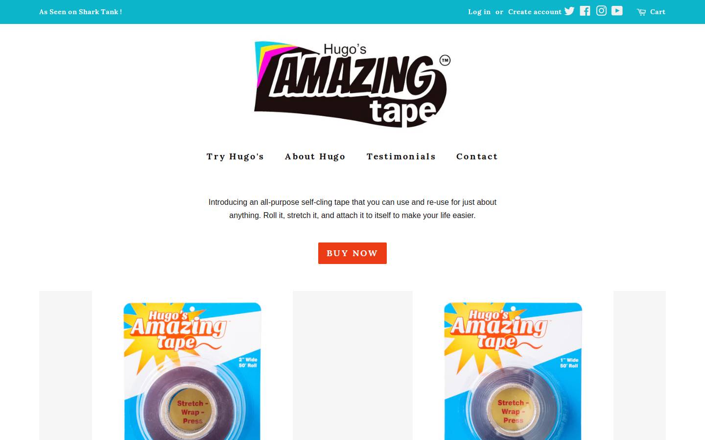 amazingtape.com homepage screenshot