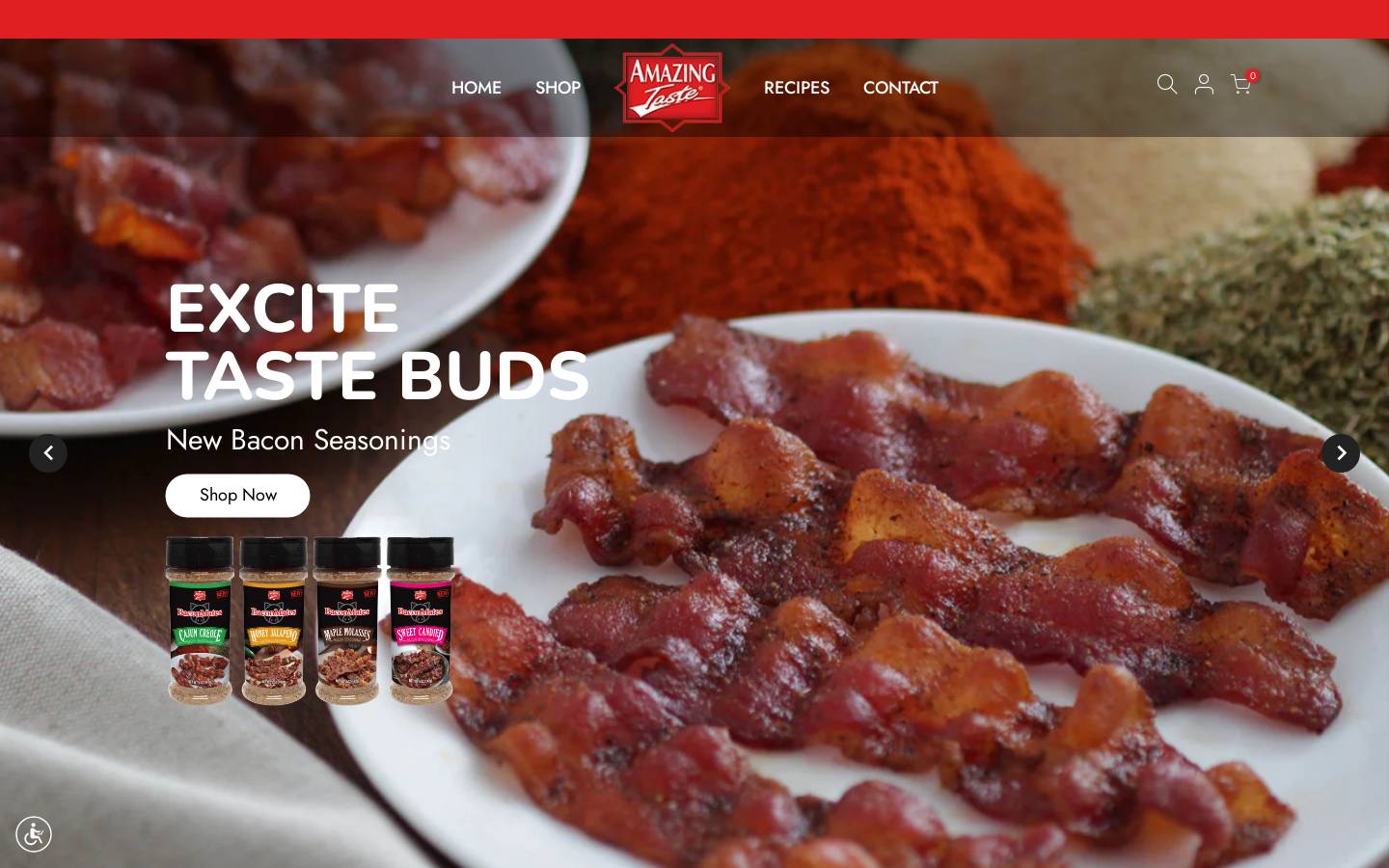 amazingtaste.com homepage screenshot
