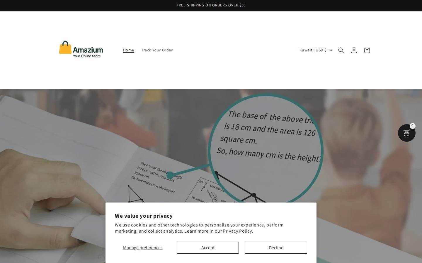 amazium-shop.com homepage screenshot