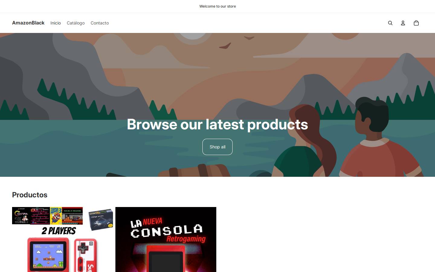 amazonblack.co homepage screenshot