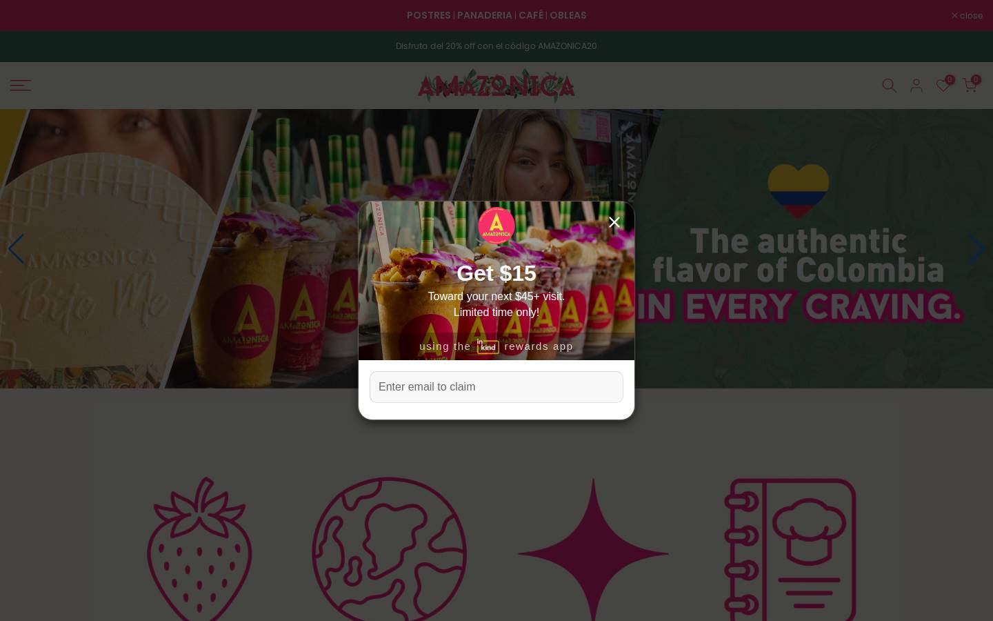 amazonicaofficial.com homepage screenshot