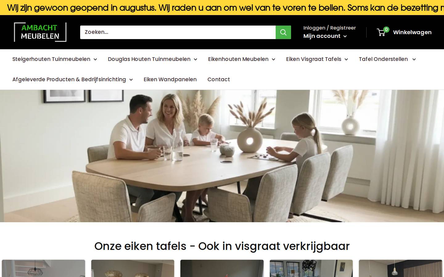 Ambachtmeubelen homepage screenshot