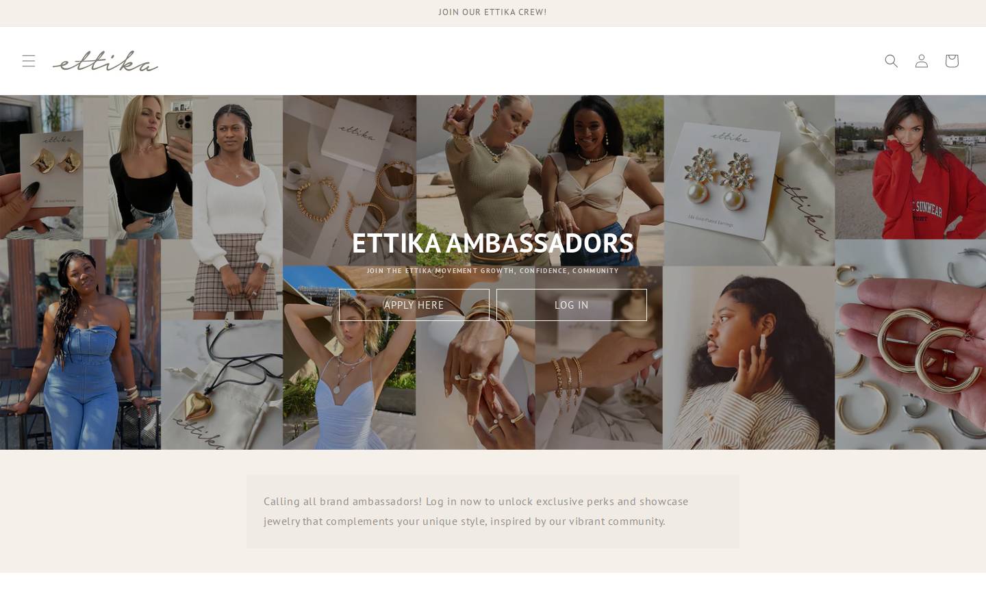 ambassadors-ettika.com homepage screenshot