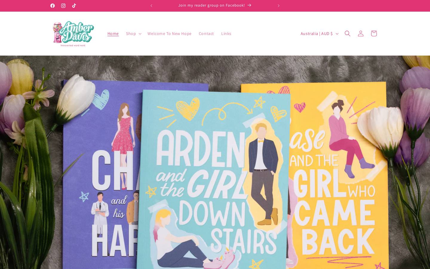 amber-davis.com homepage screenshot