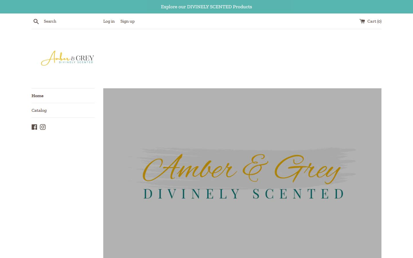amberandgreyco.com homepage screenshot