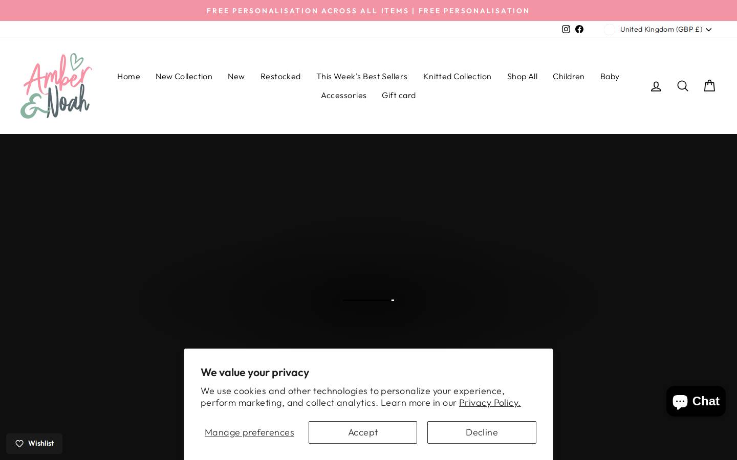 amberandnoah.com homepage screenshot