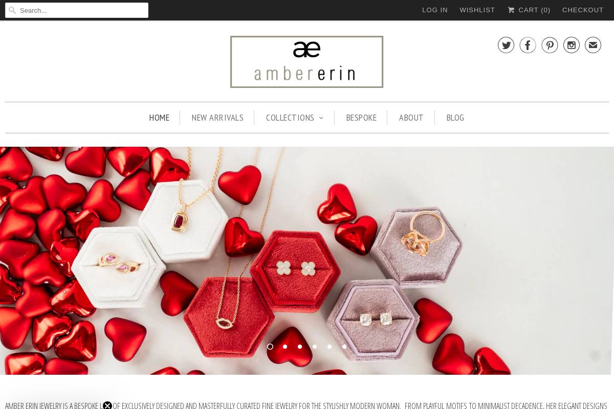 ambererin.com homepage screenshot