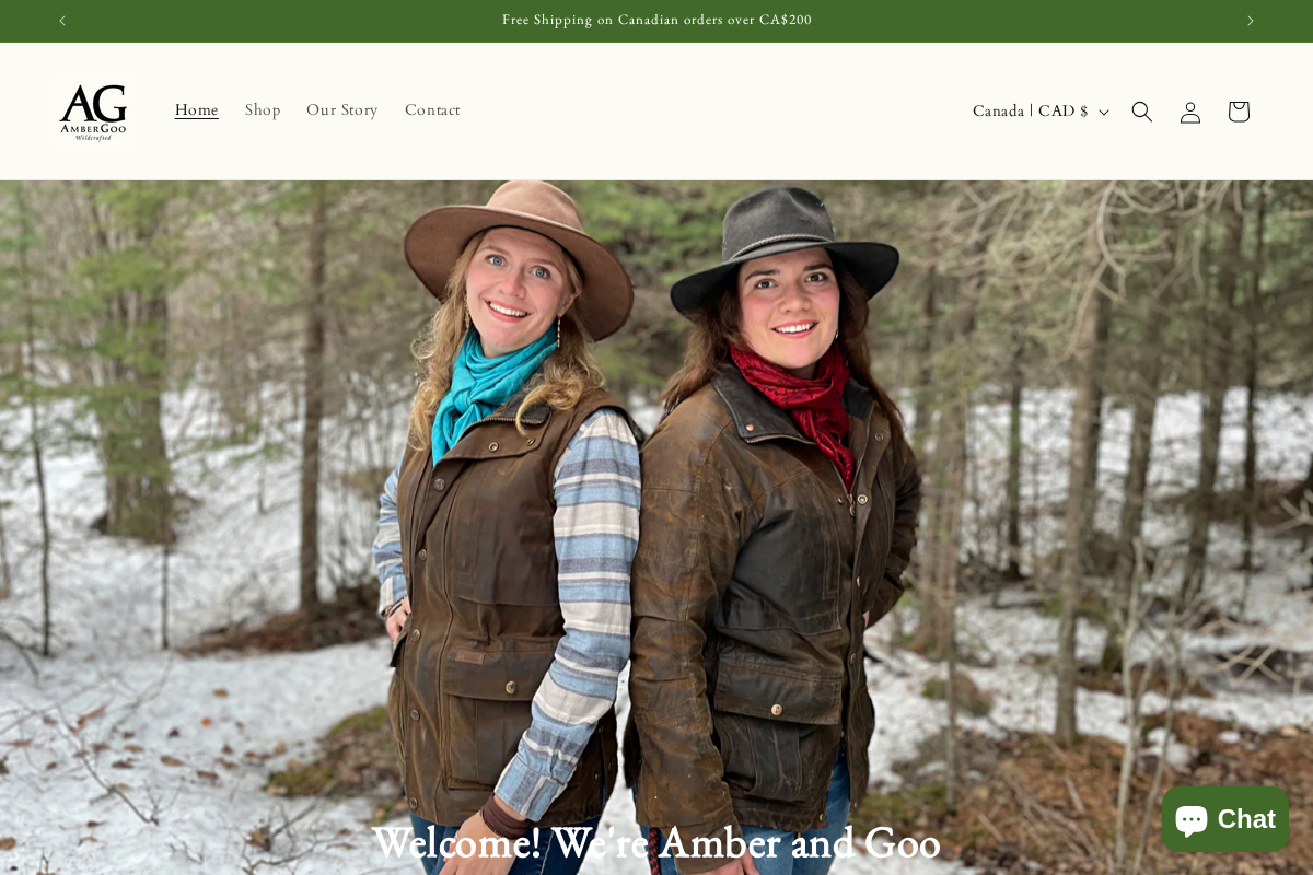 AmberGoo homepage screenshot