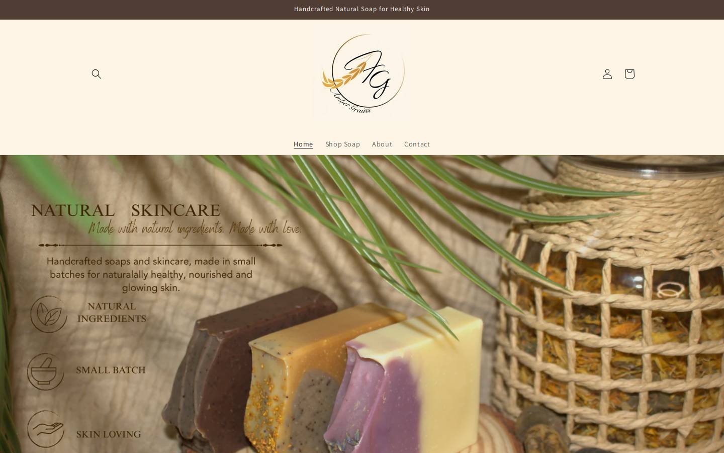 ambergrain.com homepage screenshot