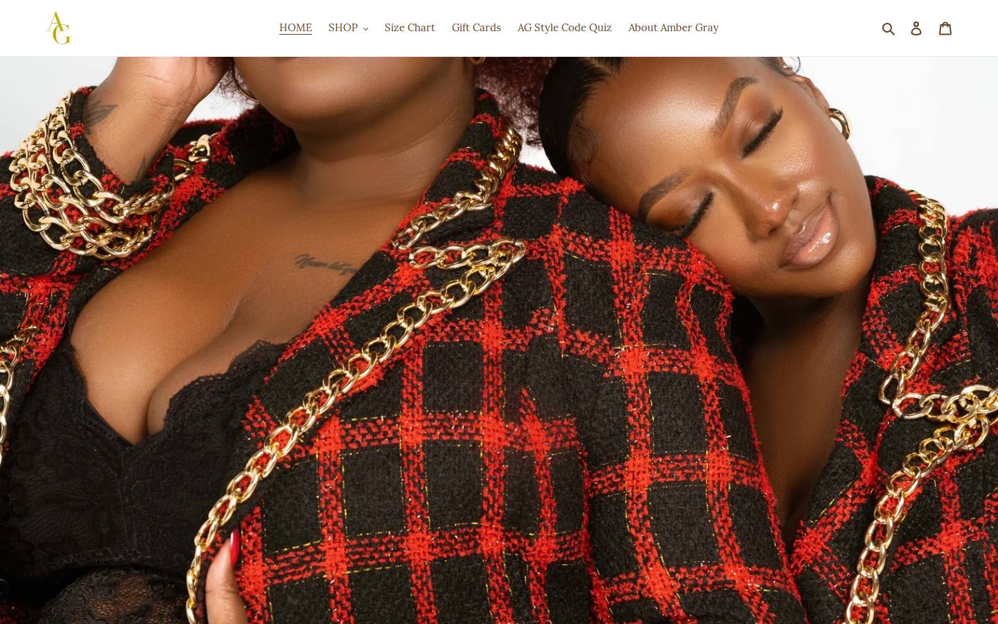 ambergrayboutique.com homepage screenshot