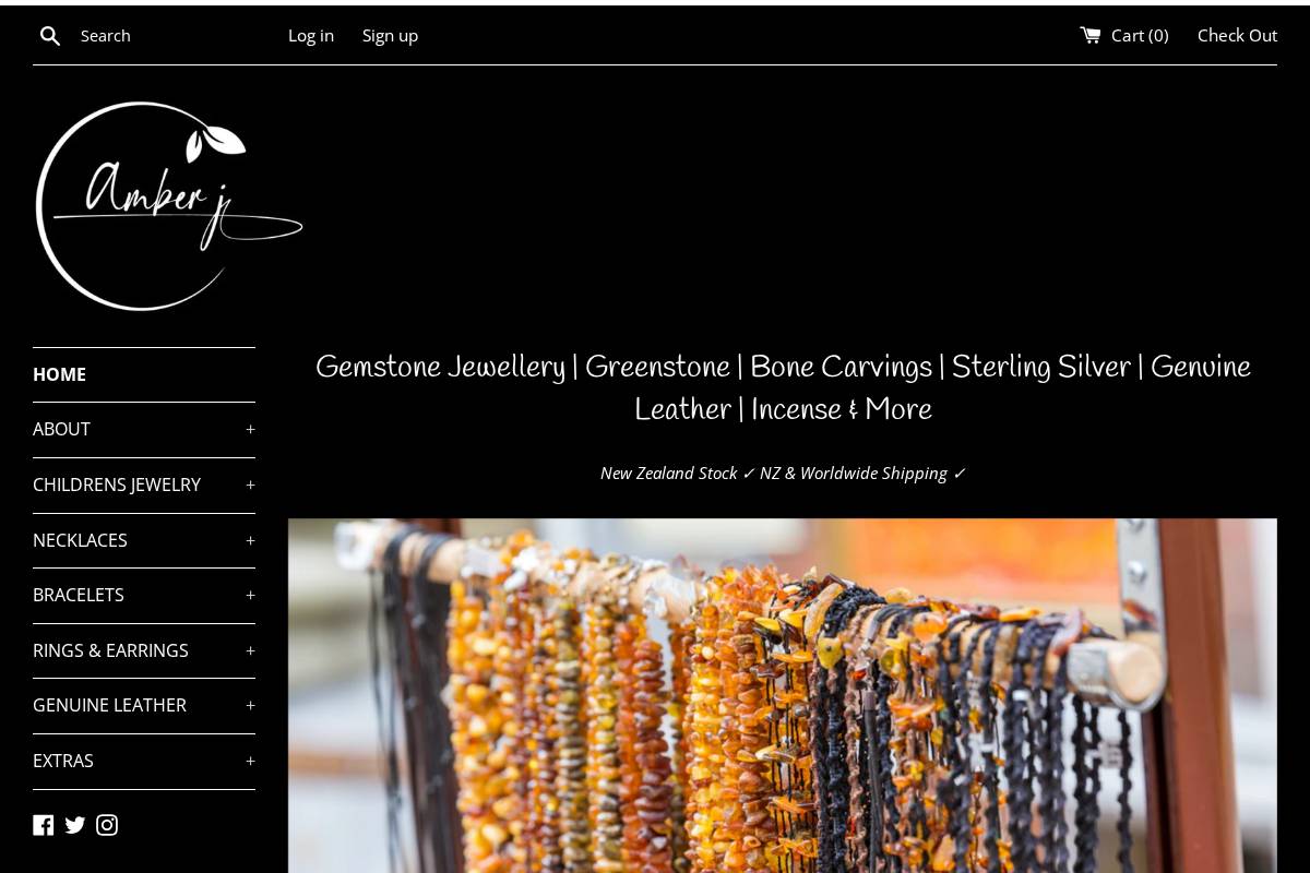 amberj.co.nz homepage screenshot