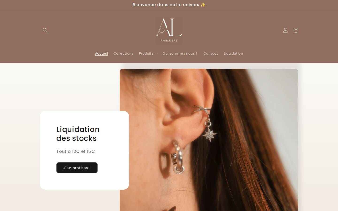 amberlabshop.com homepage screenshot