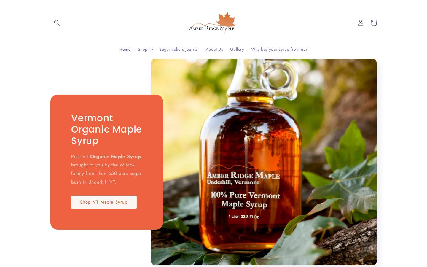 amberridgemaple.com homepage screenshot