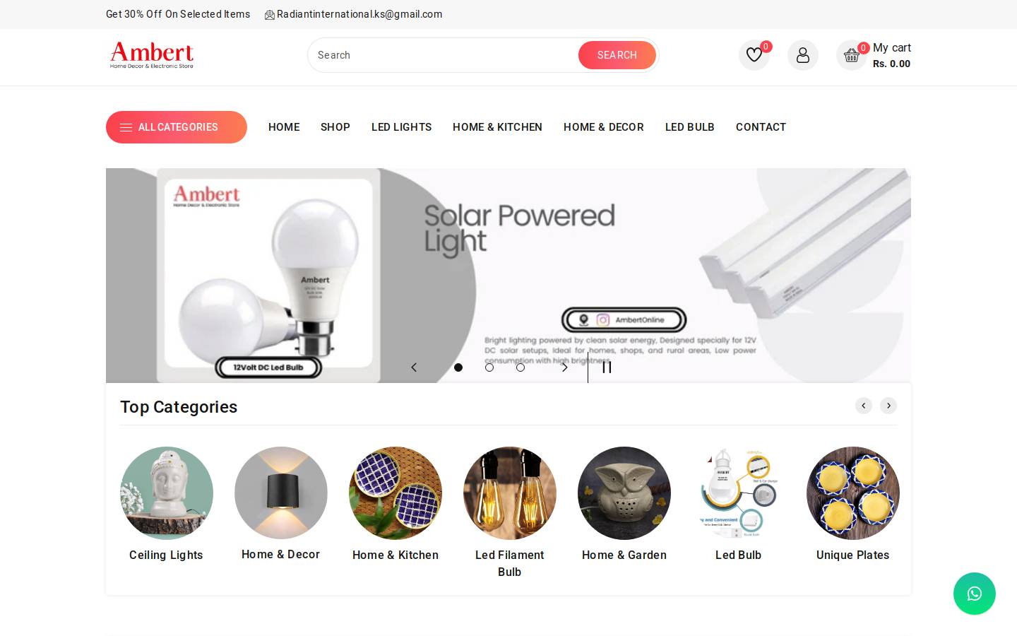 ambertonline.com homepage screenshot