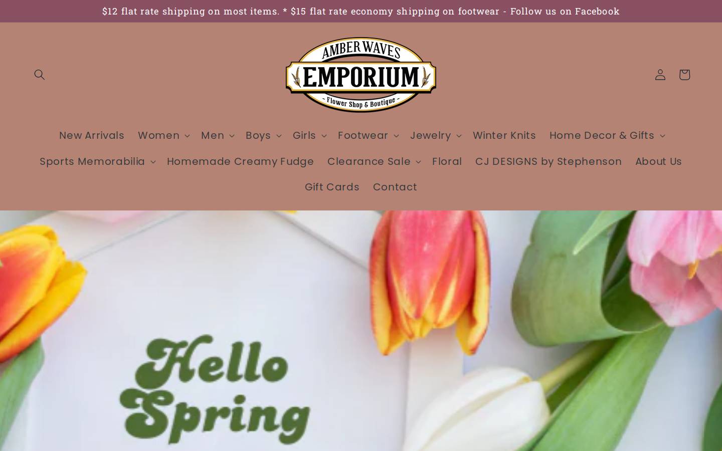 amberwavesemporium.com homepage screenshot