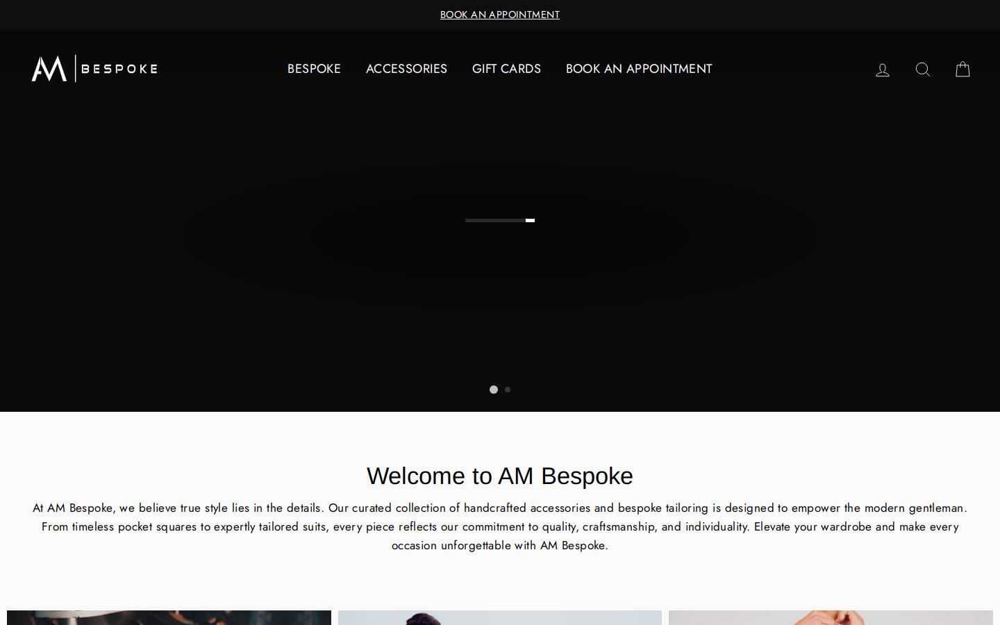 ambespoke.com homepage screenshot
