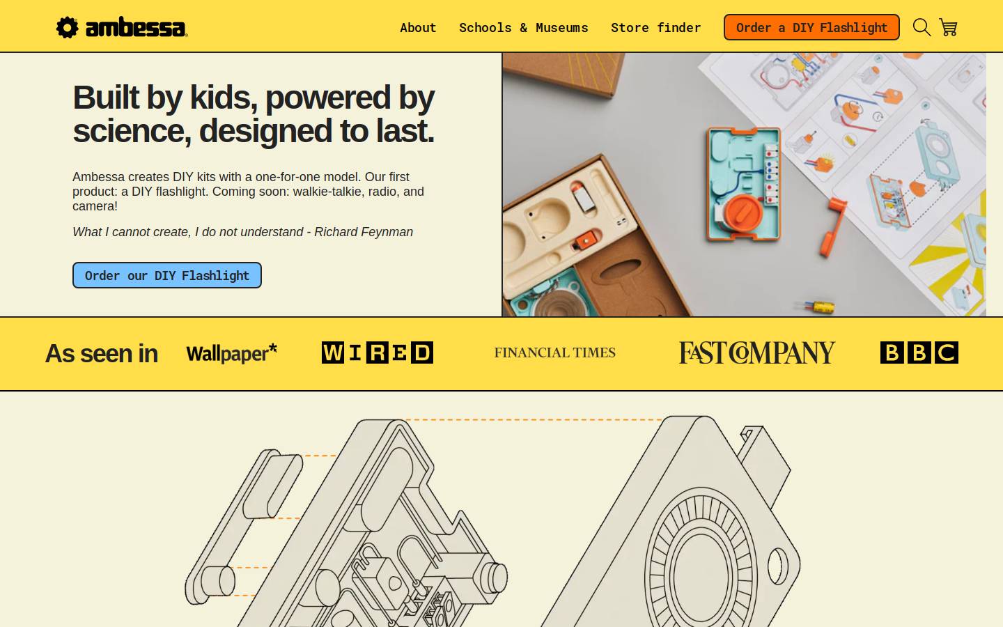Ambessa homepage screenshot