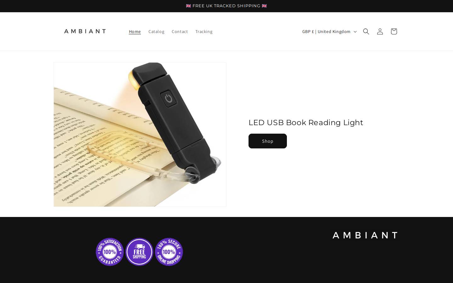 ambiant.co.uk homepage screenshot