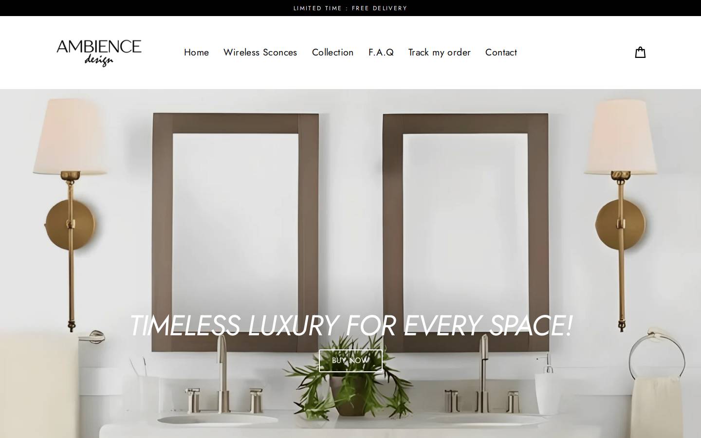 Ambience Uk homepage screenshot