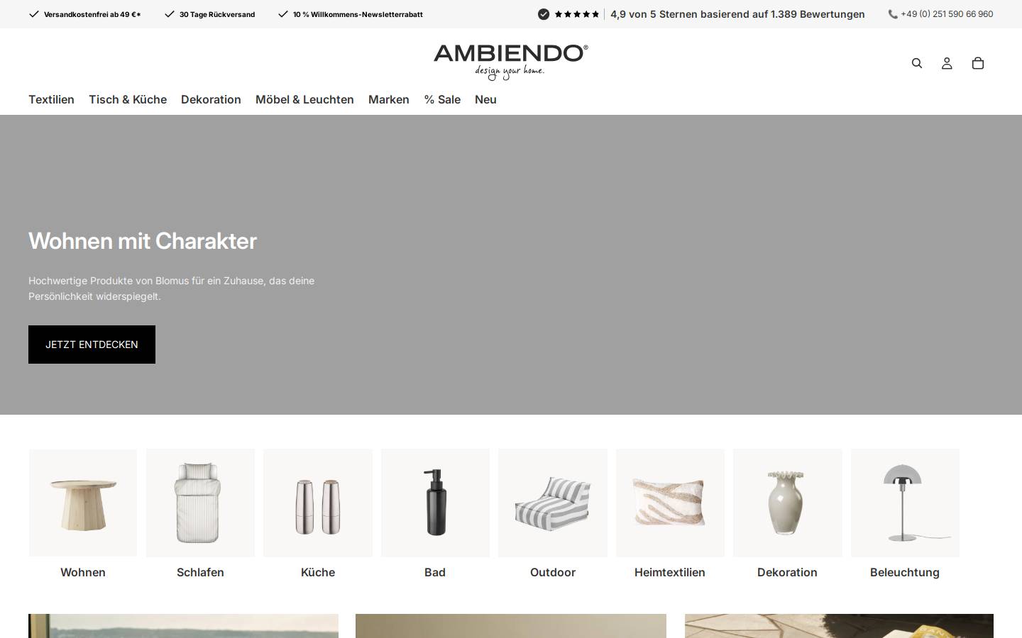 AMBIENDO homepage screenshot