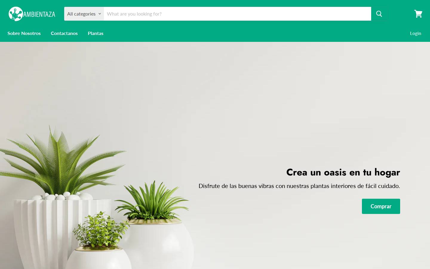 ambientaza.com homepage screenshot