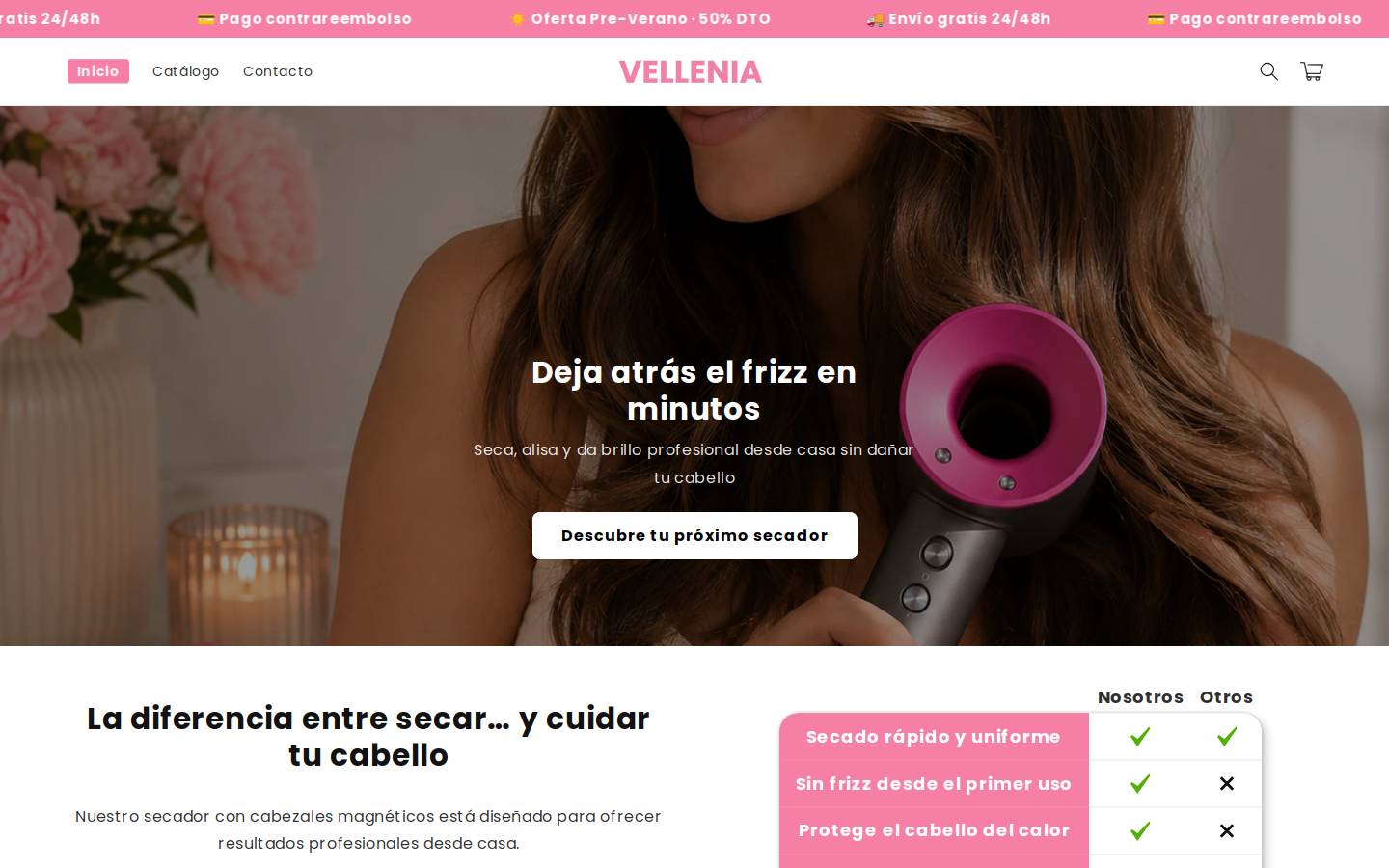 ambienteshogar.com homepage screenshot