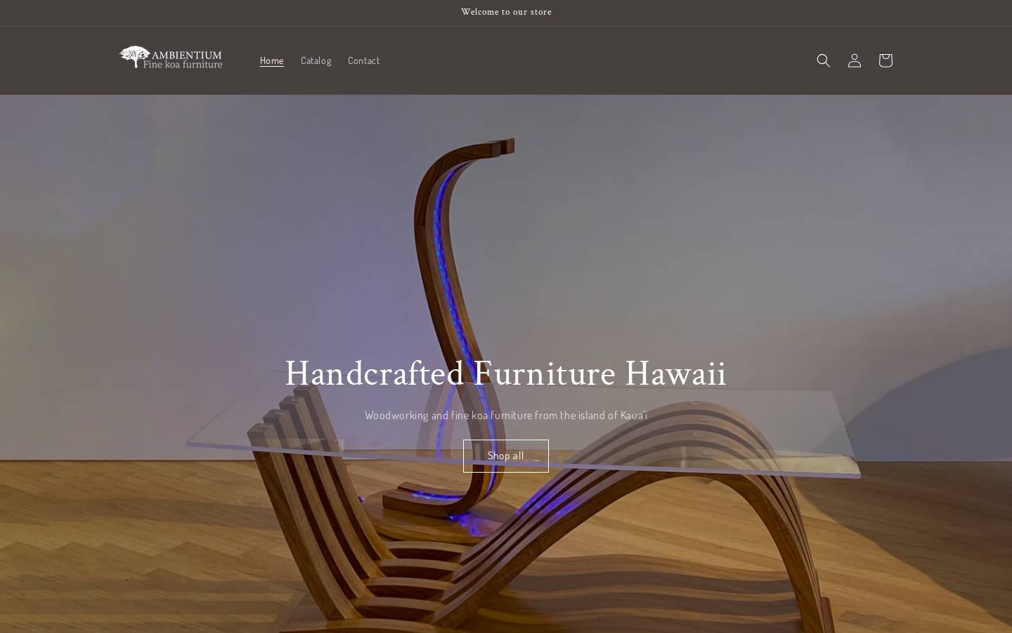 ambientiumkoafurniture.com homepage screenshot
