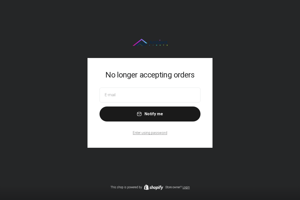 Ambientlights homepage screenshot