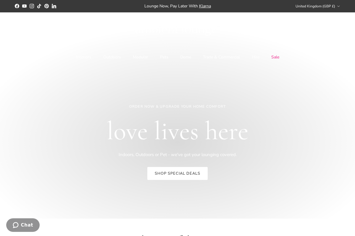 Ambient Lounge UK homepage screenshot