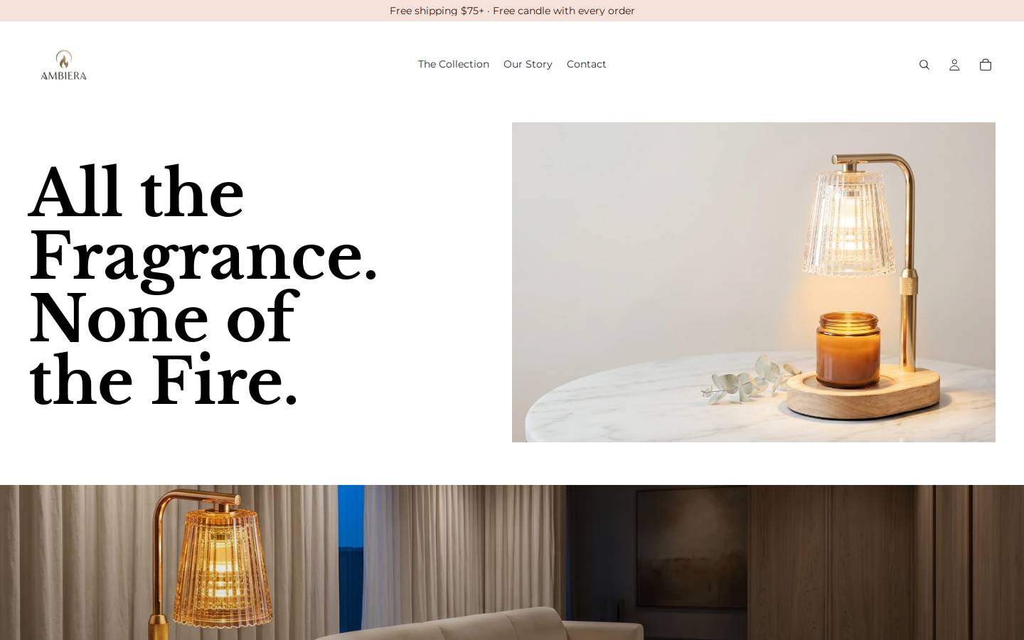 ambierahome.com homepage screenshot