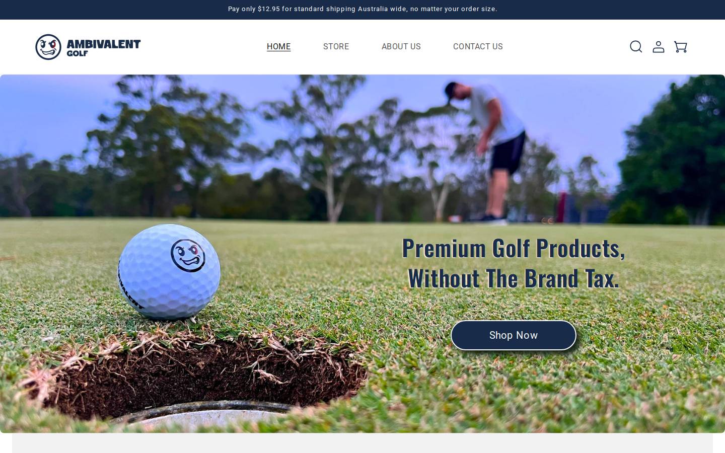 ambigolf.com homepage screenshot