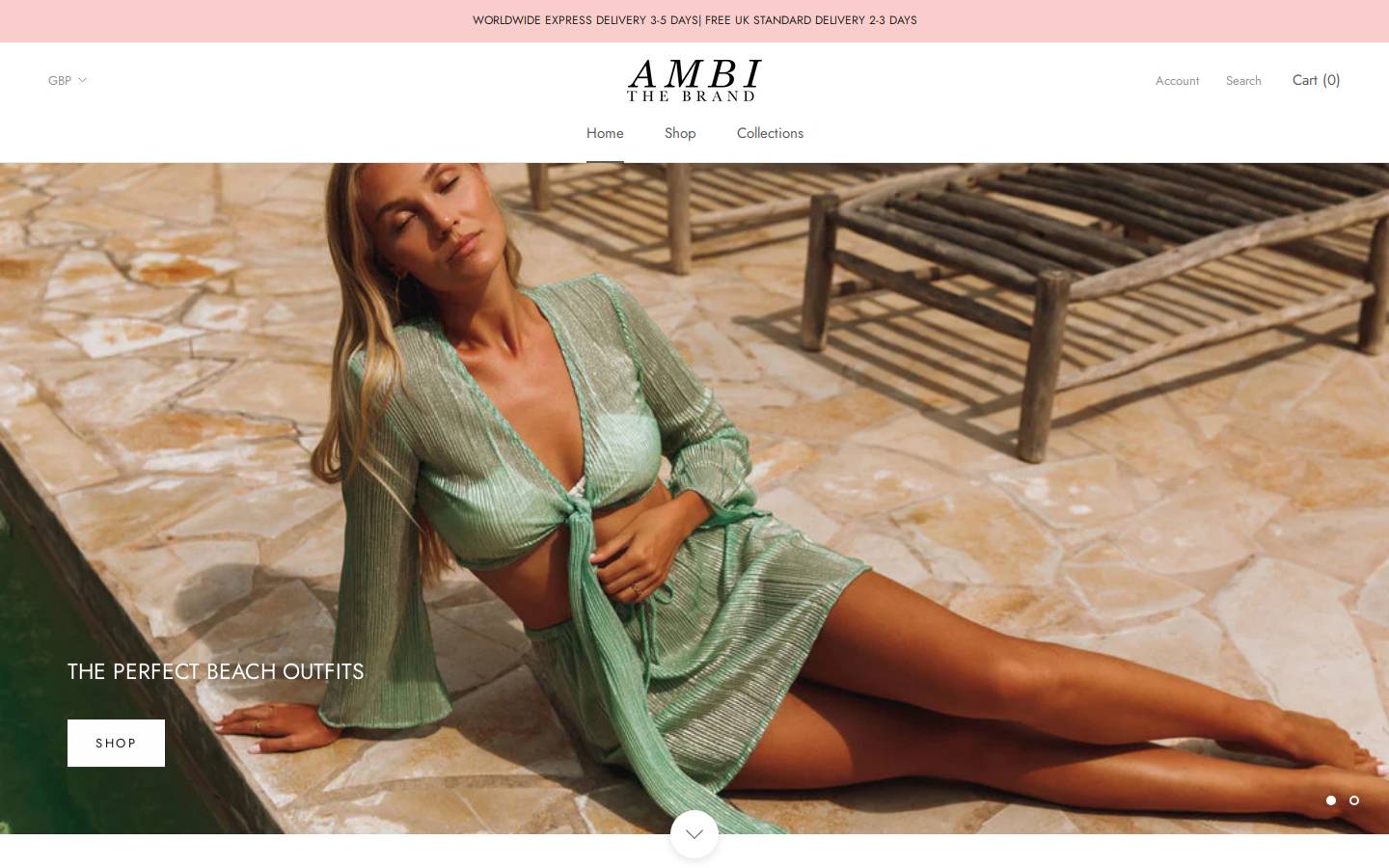 ambithebrand.com homepage screenshot