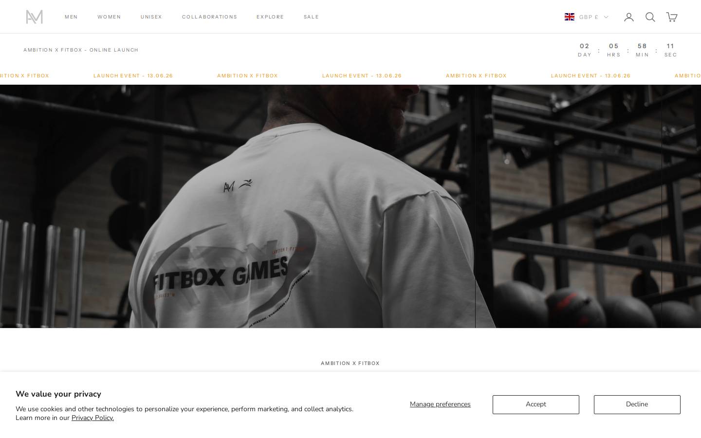 ambitionsportuk.com homepage screenshot