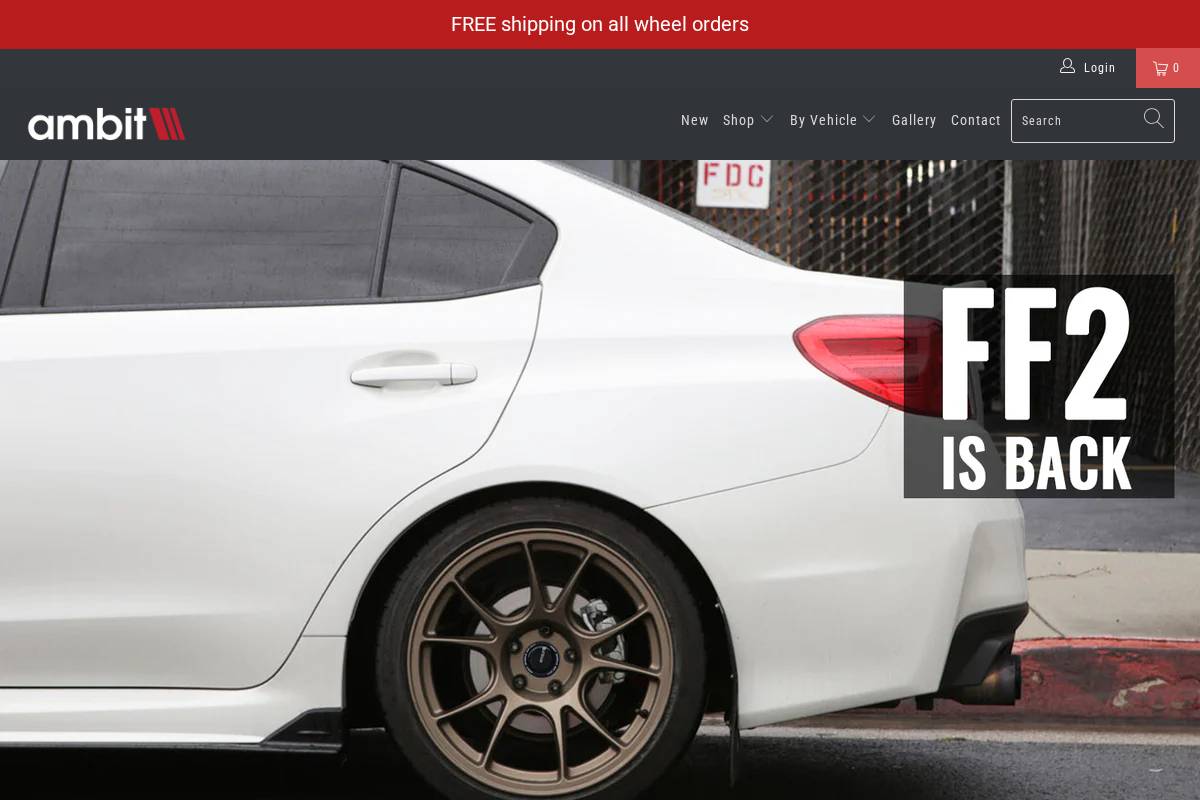 ambitwheels.com homepage screenshot