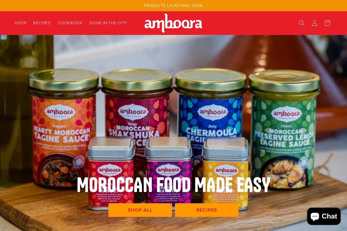 amboora.com homepage screenshot