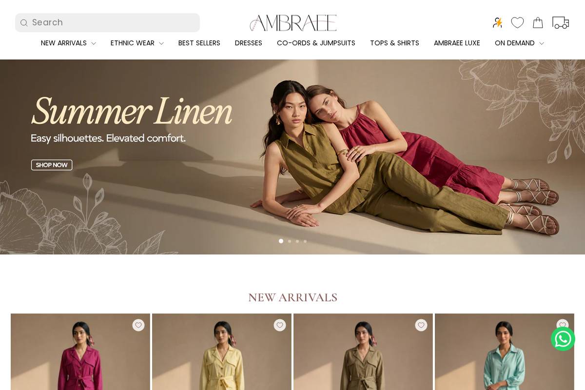 ambraee.com homepage screenshot