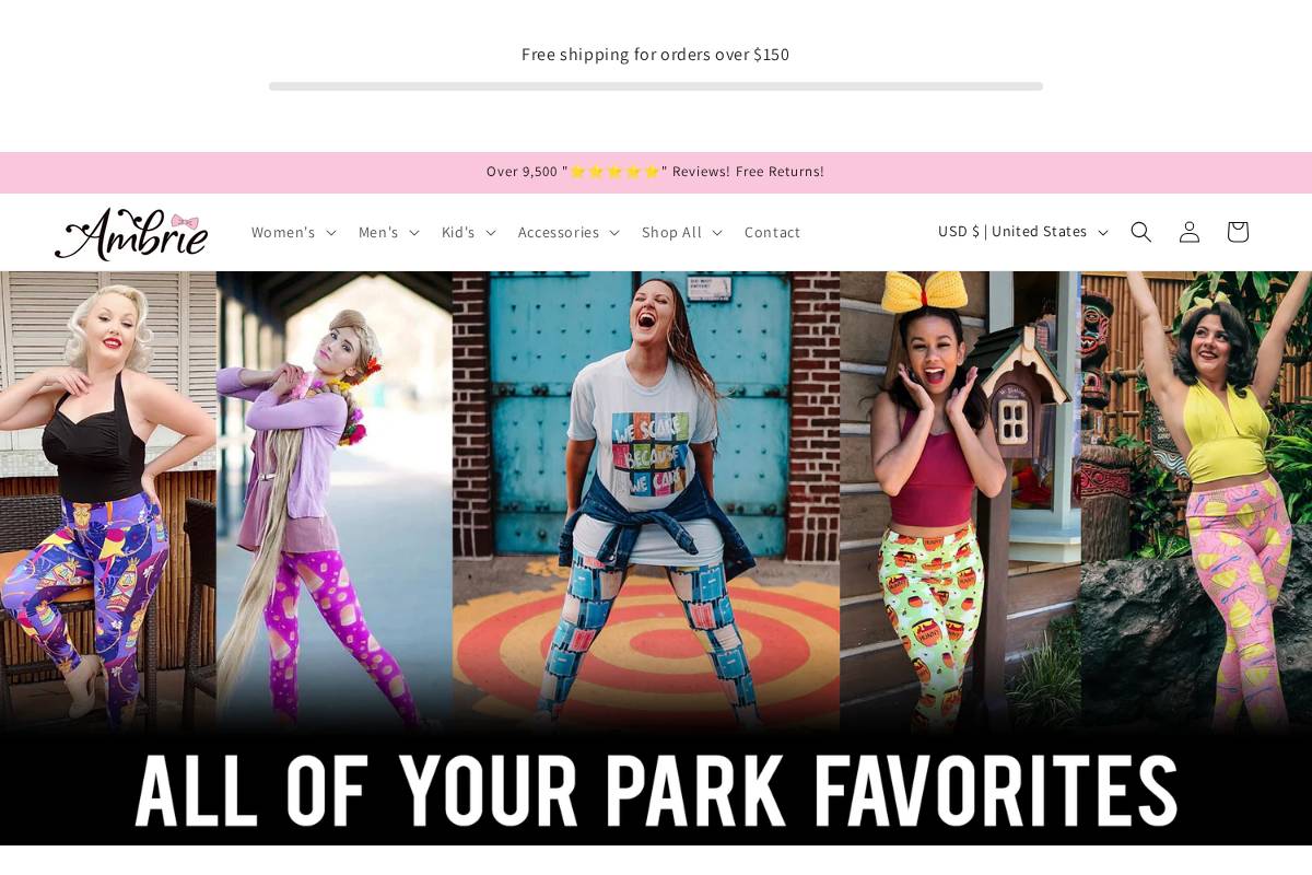 Ambrie homepage screenshot