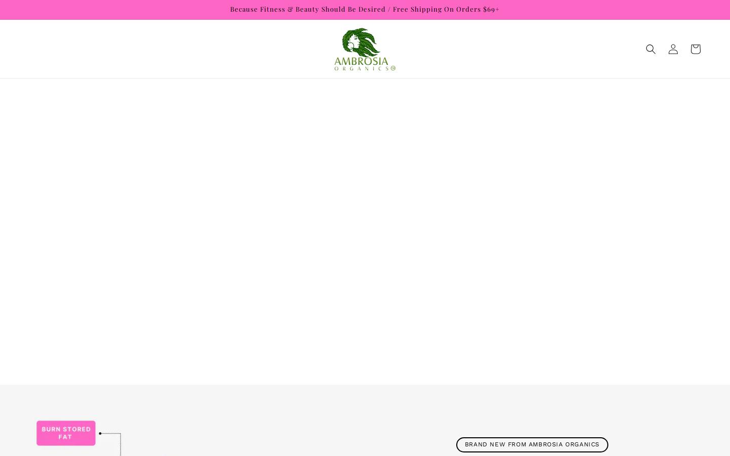 ambrosiasorganics.com homepage screenshot
