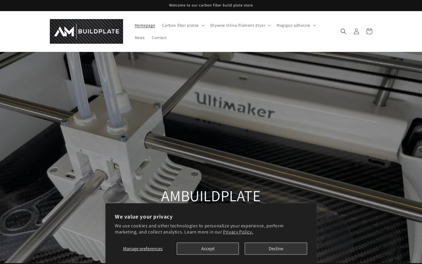 ambuildplate.com homepage screenshot