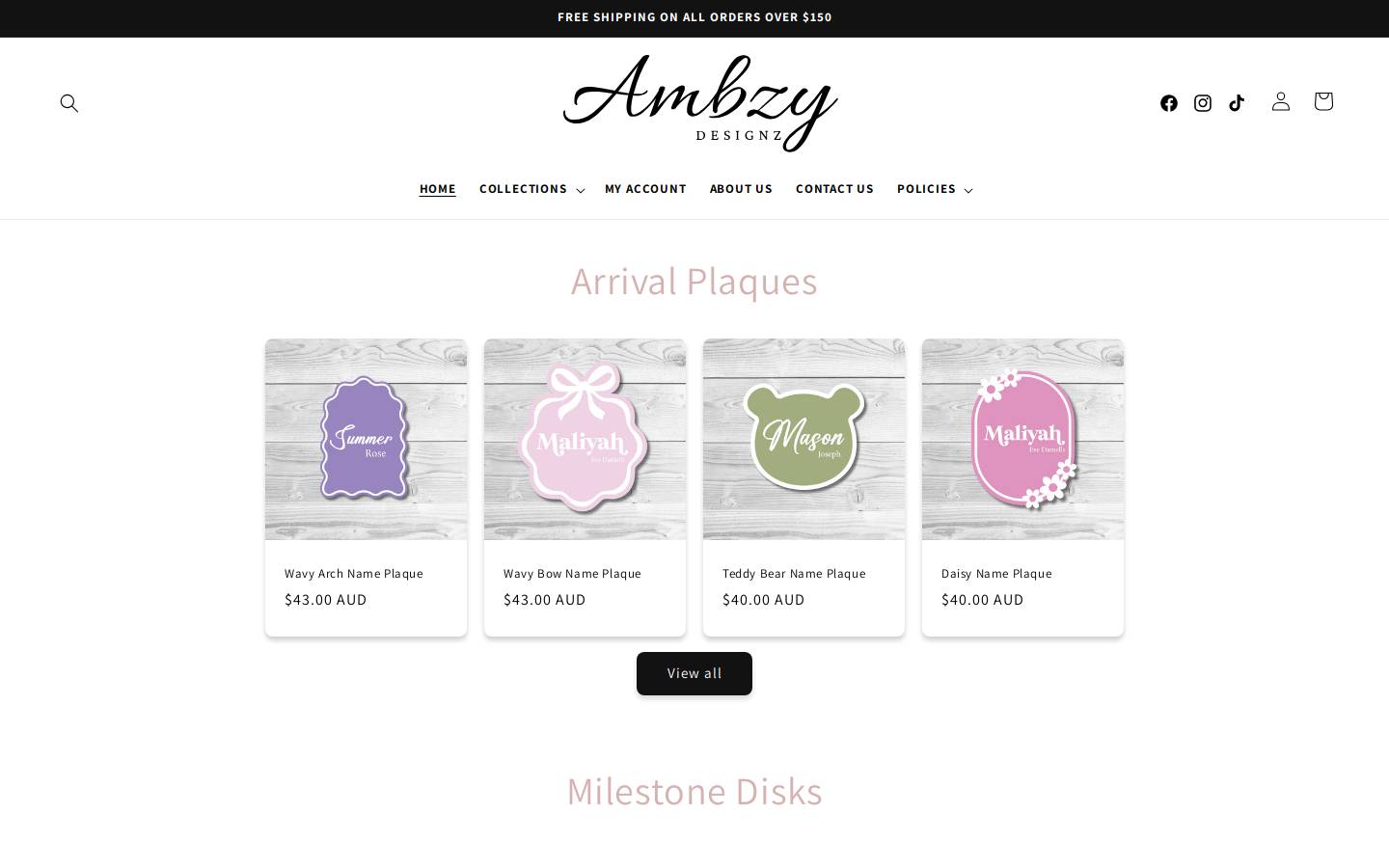 ambzydesignz.com homepage screenshot