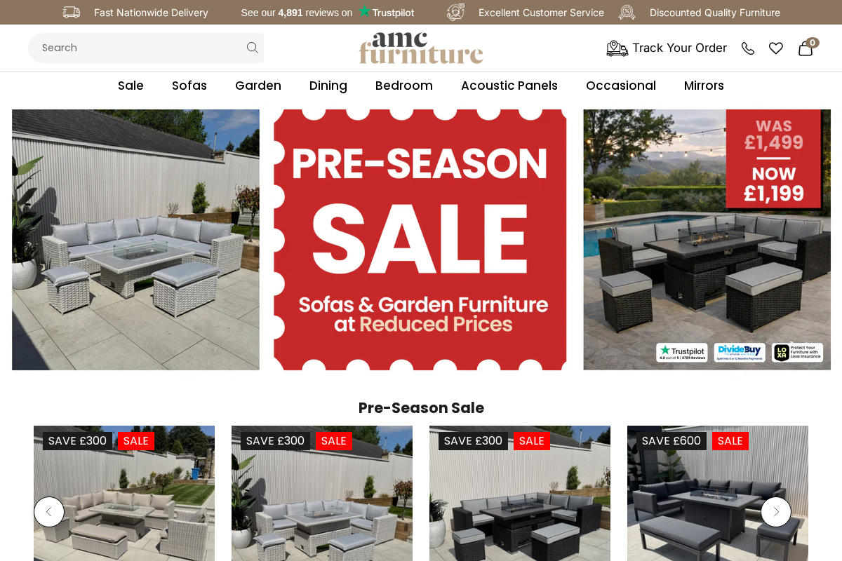AMC Furniture Outlet homepage screenshot
