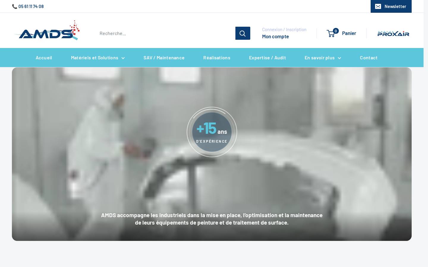 amds-proxair.com homepage screenshot