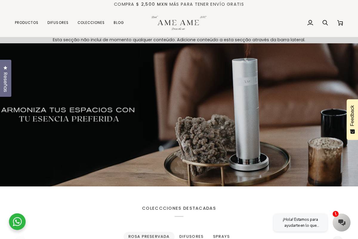 ameame.com.mx homepage screenshot