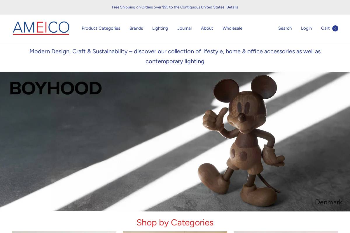 ameico.com homepage screenshot