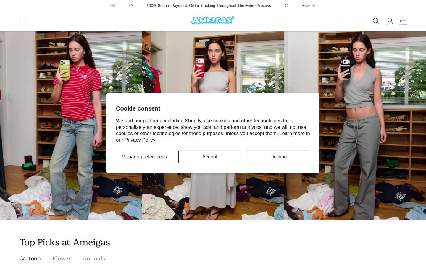 ameigas.com homepage screenshot