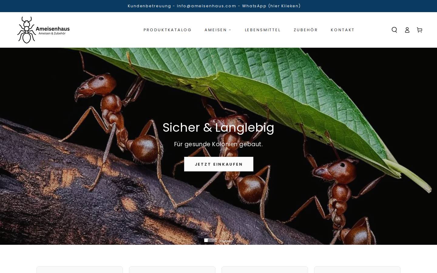 ameisenhaus.com homepage screenshot