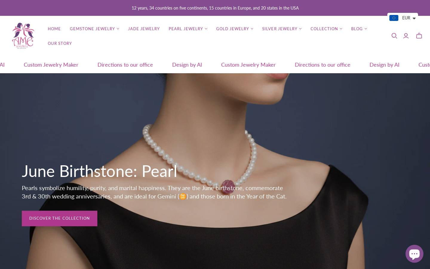 Công ty Trang Sức AME - AME Jewellery homepage screenshot