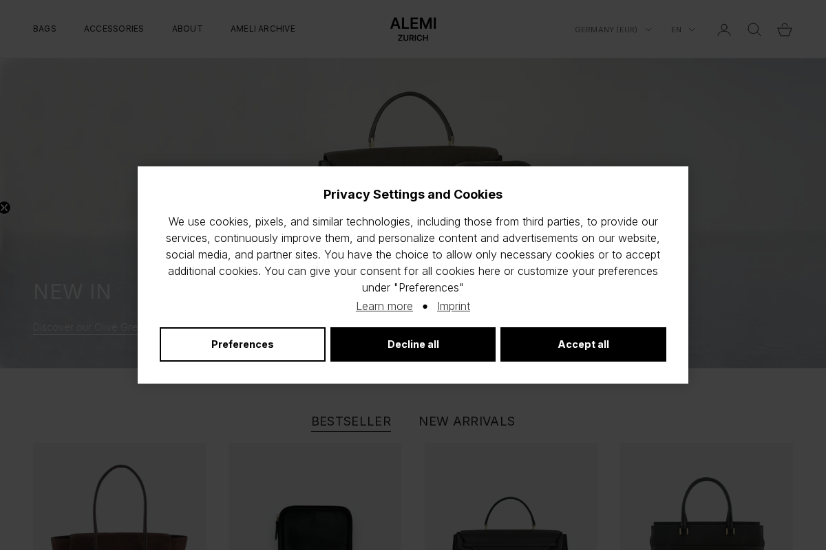 Ameli Zurich homepage screenshot